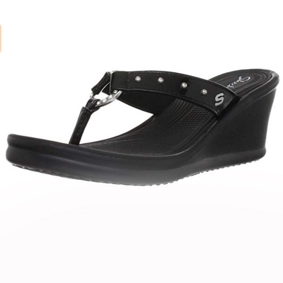 skechers thong wedge sandals
